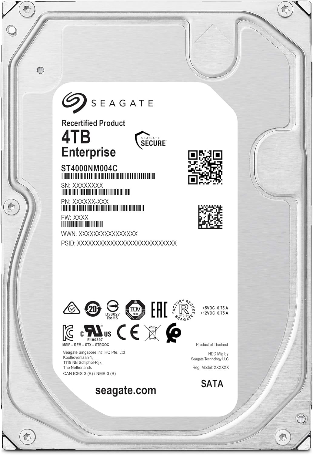4TB 3.5 Inch SATA 7200 RPM Internal Hard Drive G38772