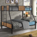 Twin Loft Bed with Slide and Storage Staircase Grey K70471