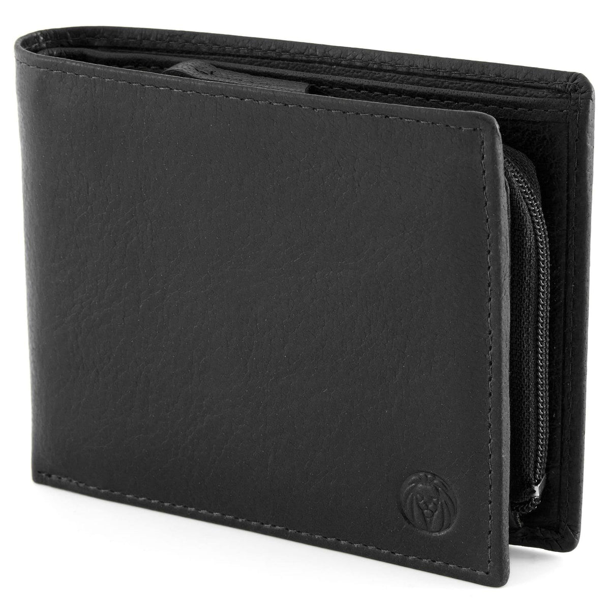 Black Inside Zip California Leather Wallet D33235