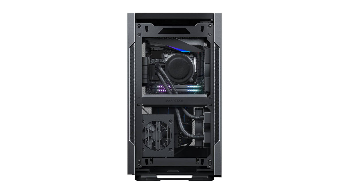 Black Mini-ITX Case with Fabric and Aluminum Panels D804