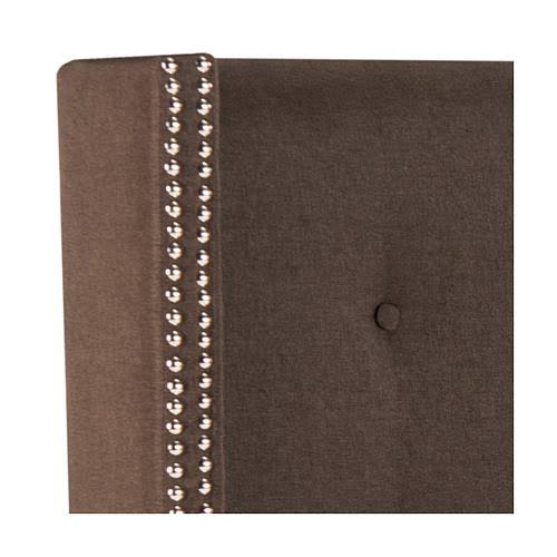 Navy Linen Tufted Winged Headboard Queen B21887