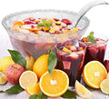 2 Gallon Clear Plastic Punch Bowl with Ladle T29878