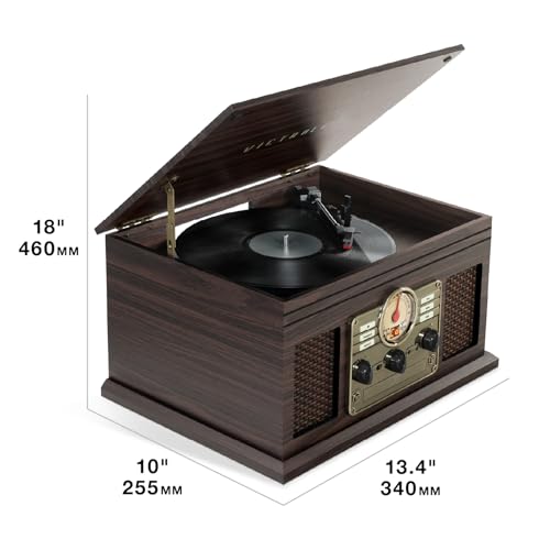 Natural 3-Speed Turntable with CD & Cassette Player, AM/FM Radio O3483