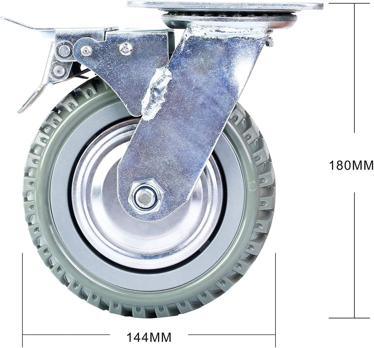 6 Inch Rubber Swivel Caster Wheels 4PCS S99251