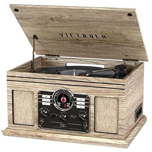 Natural 3-Speed Turntable with CD & Cassette Player, AM/FM Radio O3483