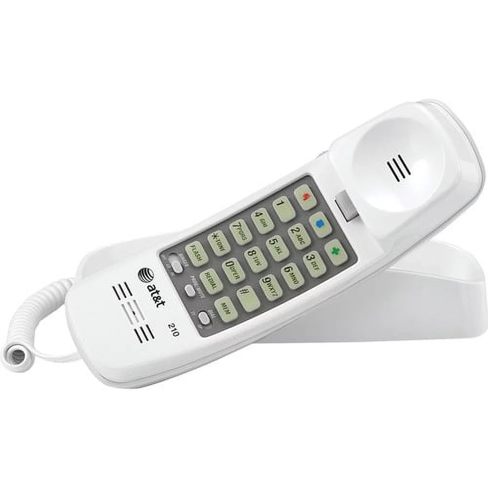 White Corded Trimline Phone P198