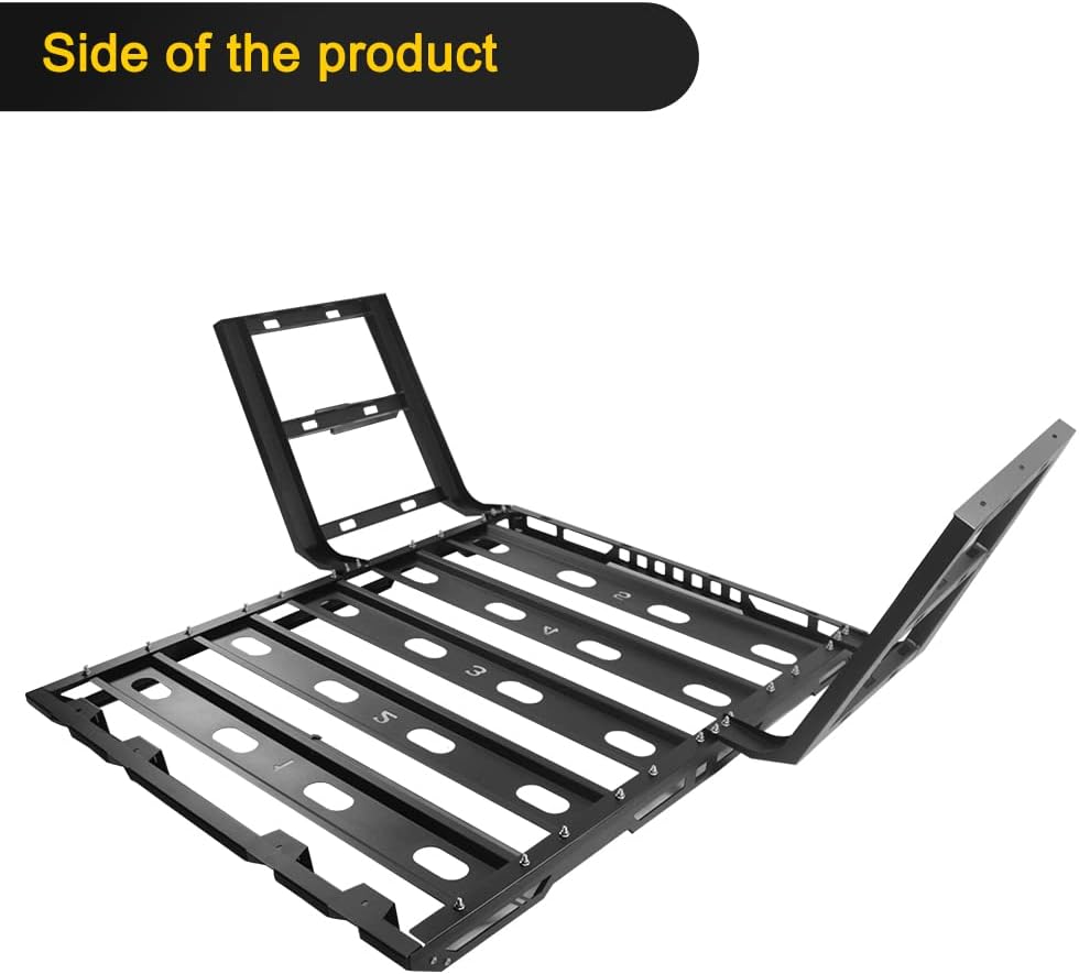 Roof Rack Cargo Basket with Double Ladders 300LB Capacity C4705