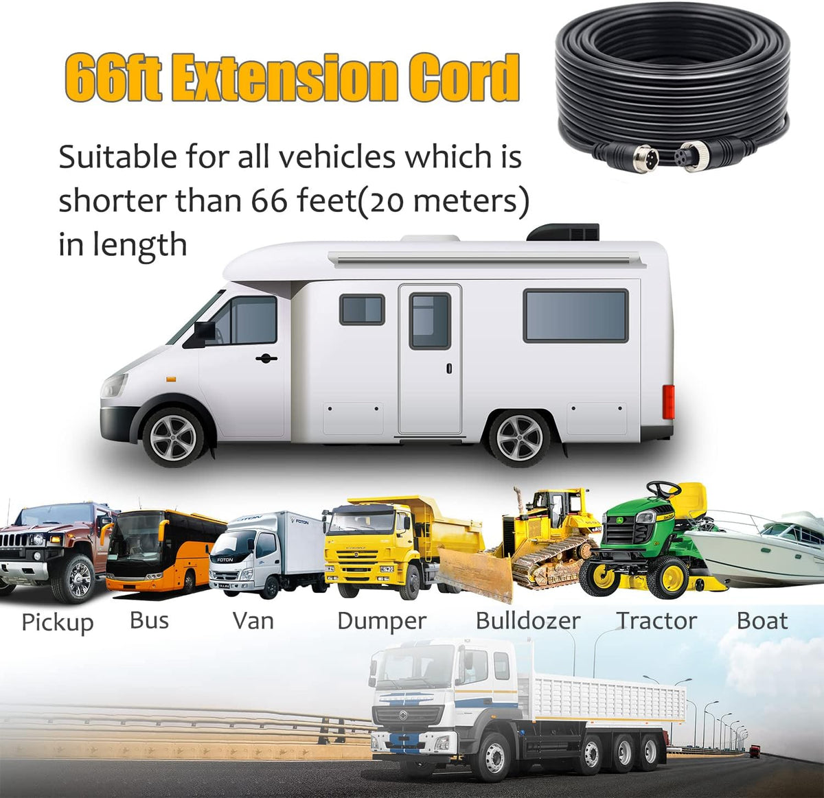 1080P HD Wired Backup Camera System with 7 IPS Monitor Y80068