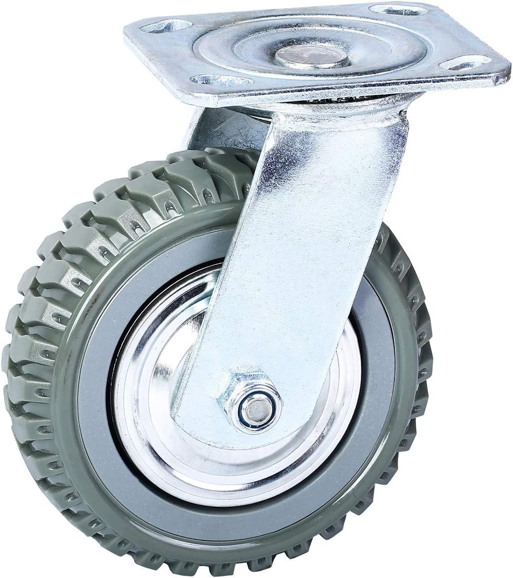 6 Inch Rubber Swivel Caster Wheels 4PCS S99251