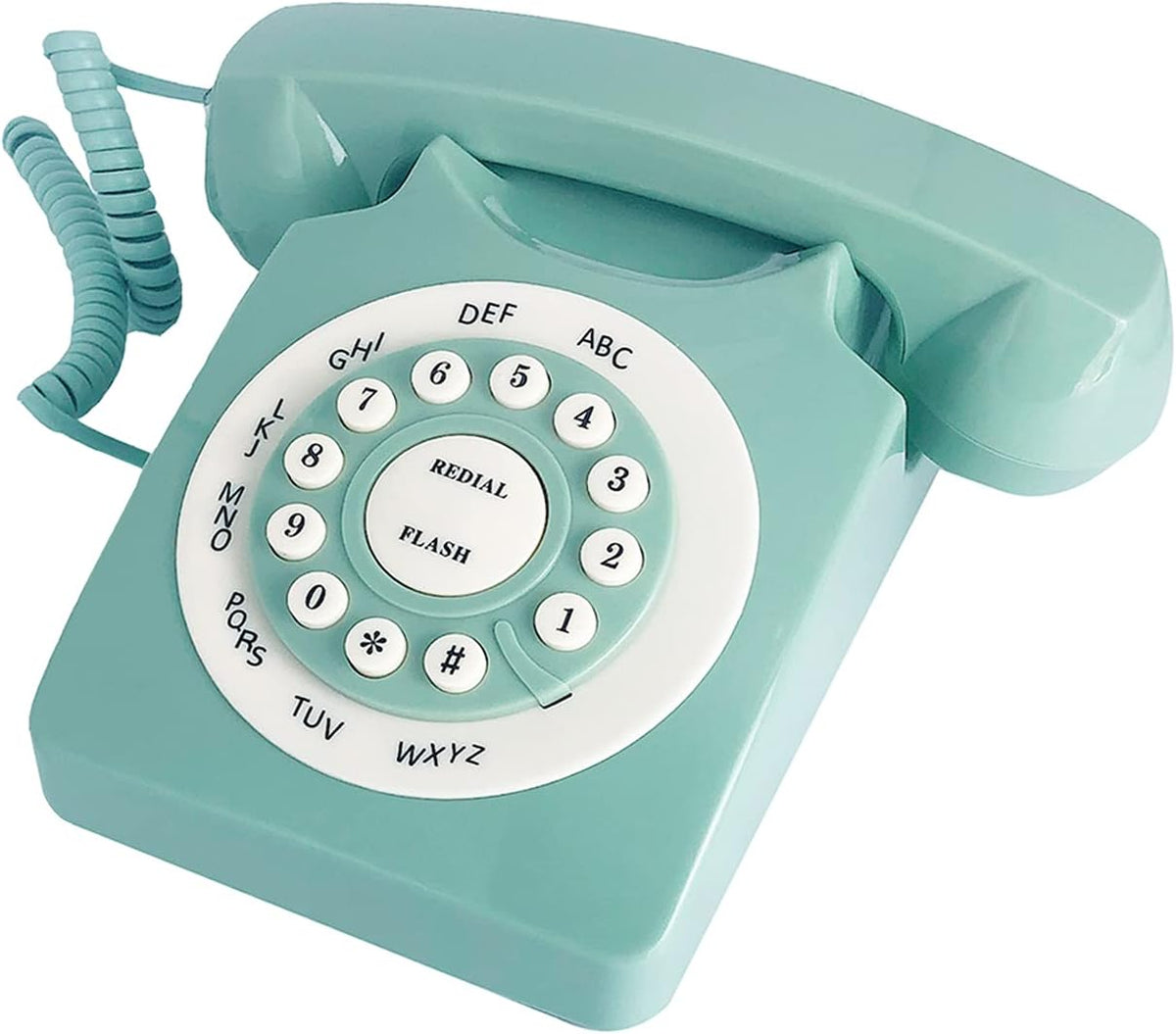 Green Classic Rotary Corded Desk Phone T71386