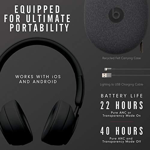 Black Wireless Noise Cancelling On-Ear Headphones K650911
