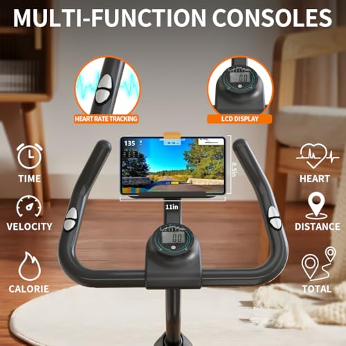 Adjustable Exercise Bike with Smartphone Mount O3594