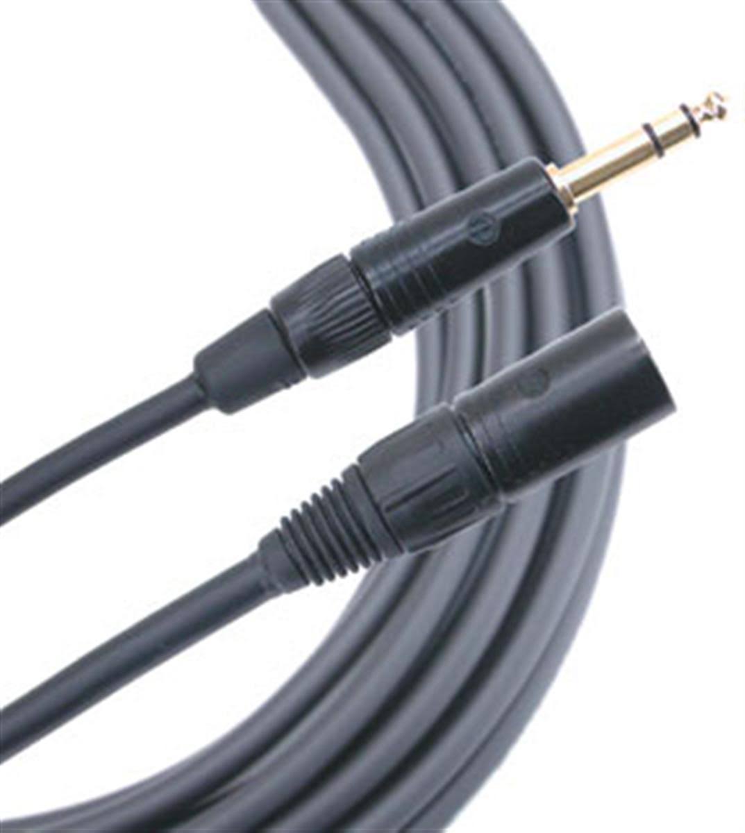Black 15 ft TRS to XLR Audio Cable Y9060