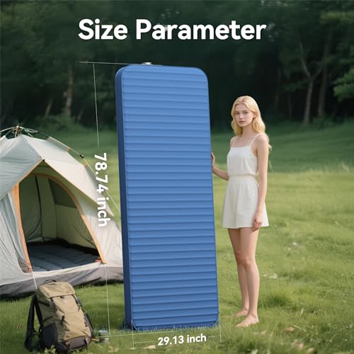 Self Inflating 4" Memory Foam Camping Pad with Built-in Electric Pump N4714