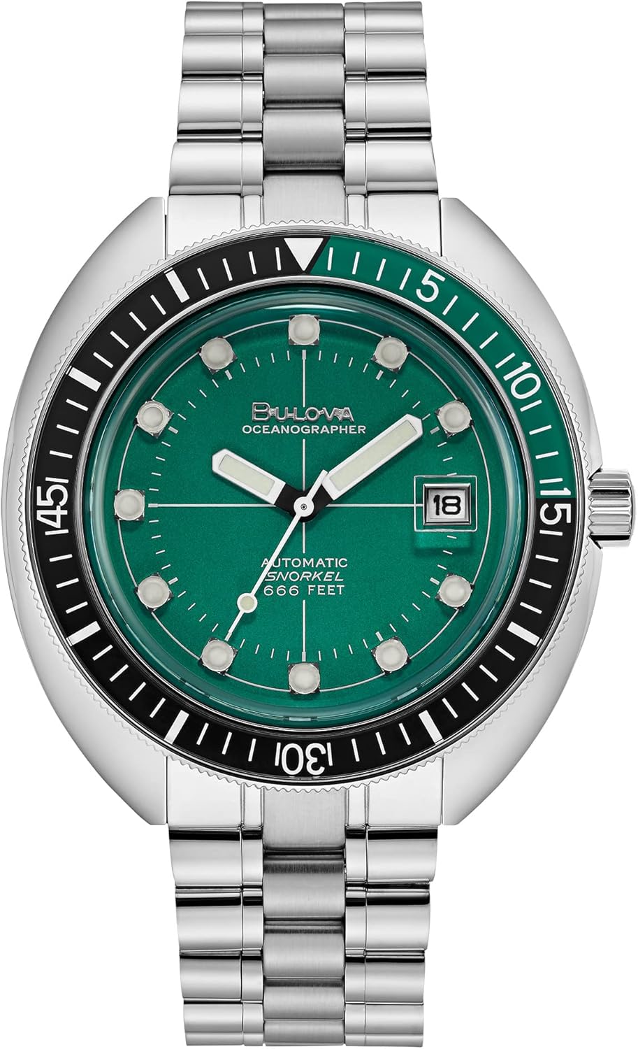 Men's Oceanographer Stainless Steel Automatic Watch, Green Dial C2483