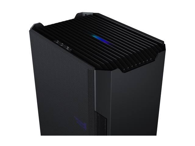 Black Mini-ITX Case with Fabric and Aluminum Panels D804