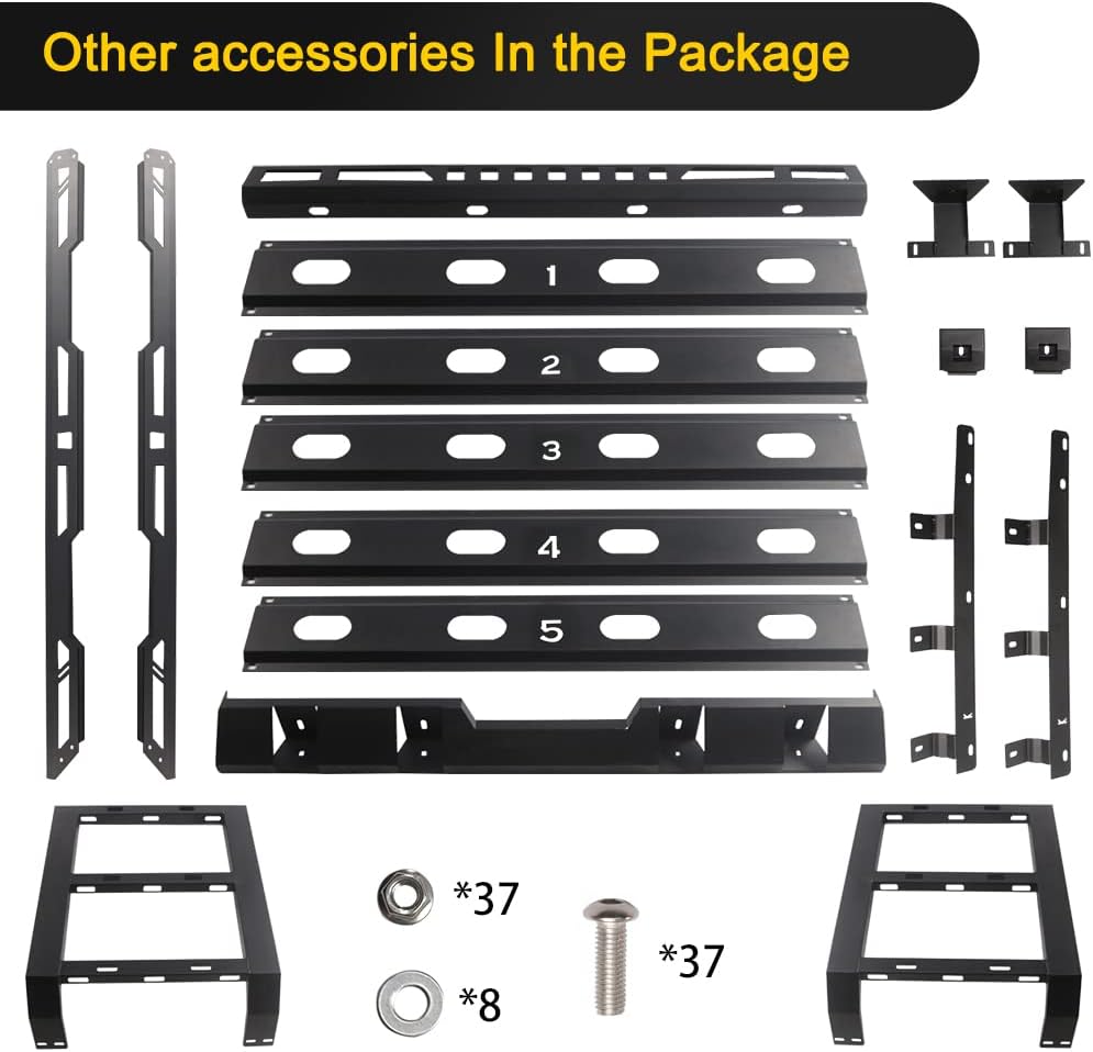 Roof Rack Cargo Basket with Double Ladders 300LB Capacity C4705