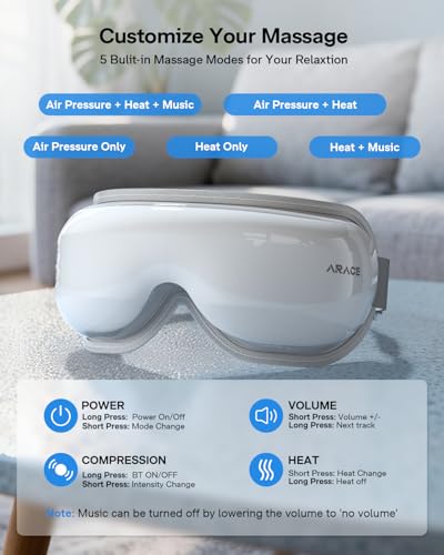 Heated Eye Massager with Bluetooth Music B98799