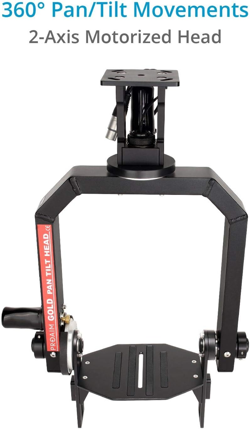 Gold Motorized Camera Pan Tilt Head with Joystick Control X4250