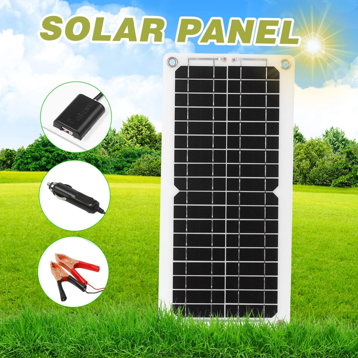 12 W Monocrystalline Solar Panel Kit with Controller Pack of 2 X868