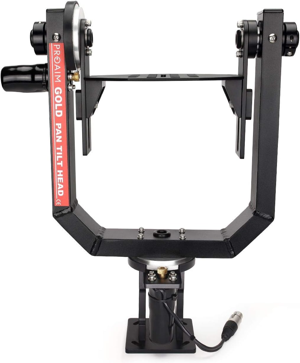 Gold Motorized Camera Pan Tilt Head with Joystick Control X4250