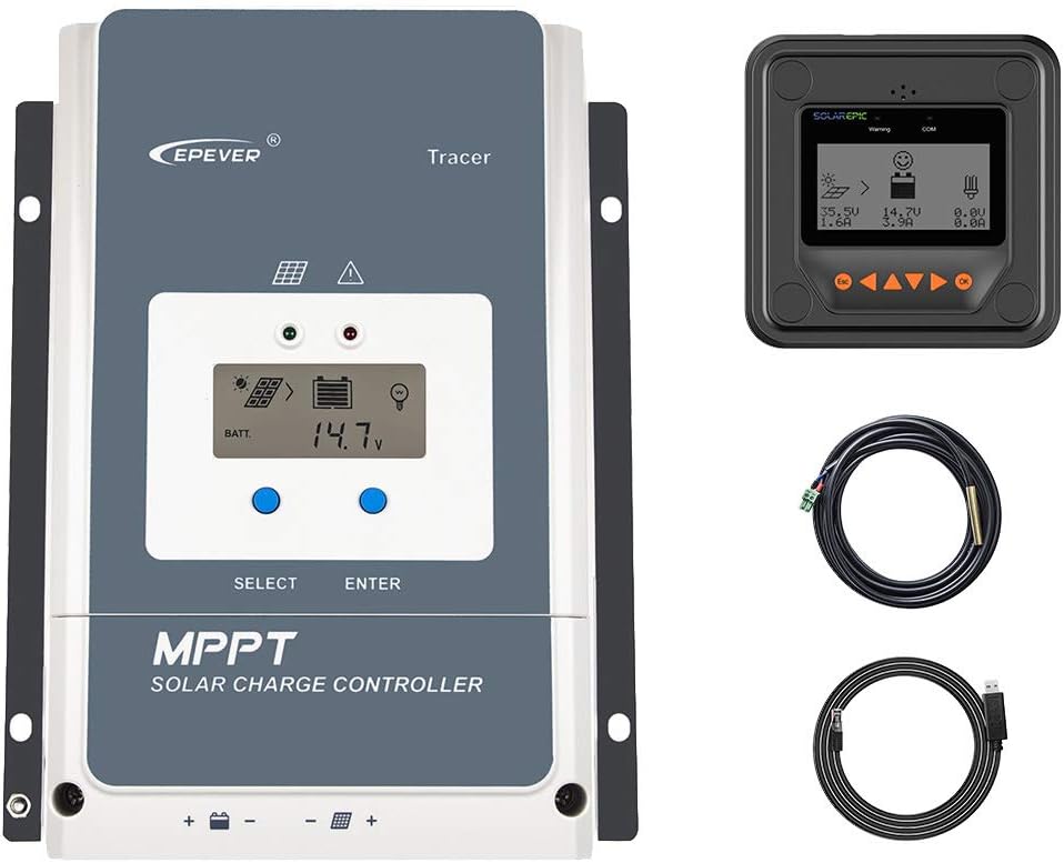 MPPT Solar Charge Controller 80A Negative Ground 200V with Remote Meter O252