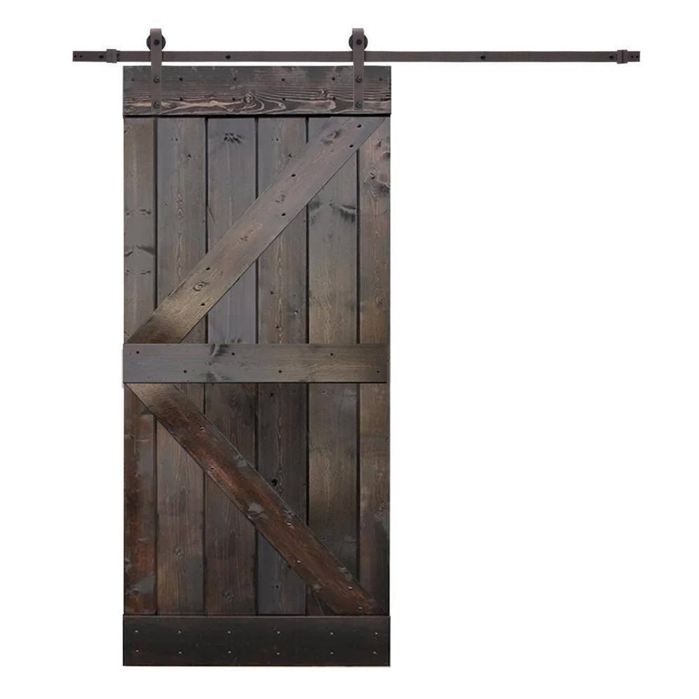 36 in. x 84 in. Knotty Pine Solid Wood Interior Barn Door Slab K490855