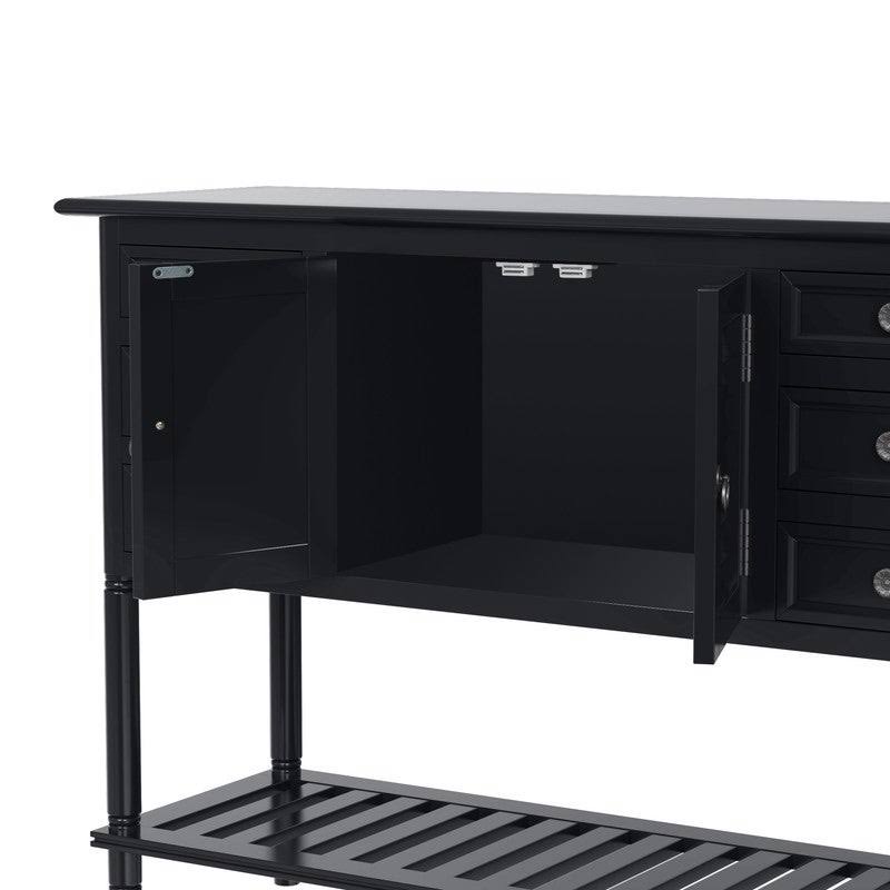 Red Console Table with 6 Drawers S85000