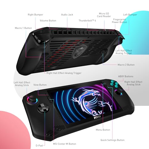 Black 7" FHD 120Hz Display 16GB LPDDR5 512GB NVMe SSD PC Gaming Handheld M4616