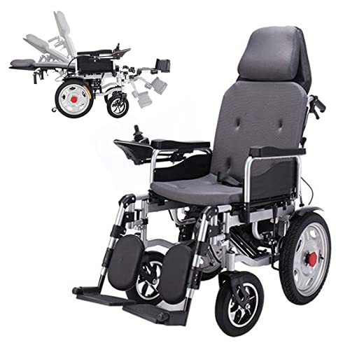 Grey Electric Wheelchair with Flip-Back Armrest & Swing-Away Leg Rests J1126