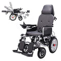 Grey Electric Wheelchair with Flip-Back Armrest & Swing-Away Leg Rests J1126