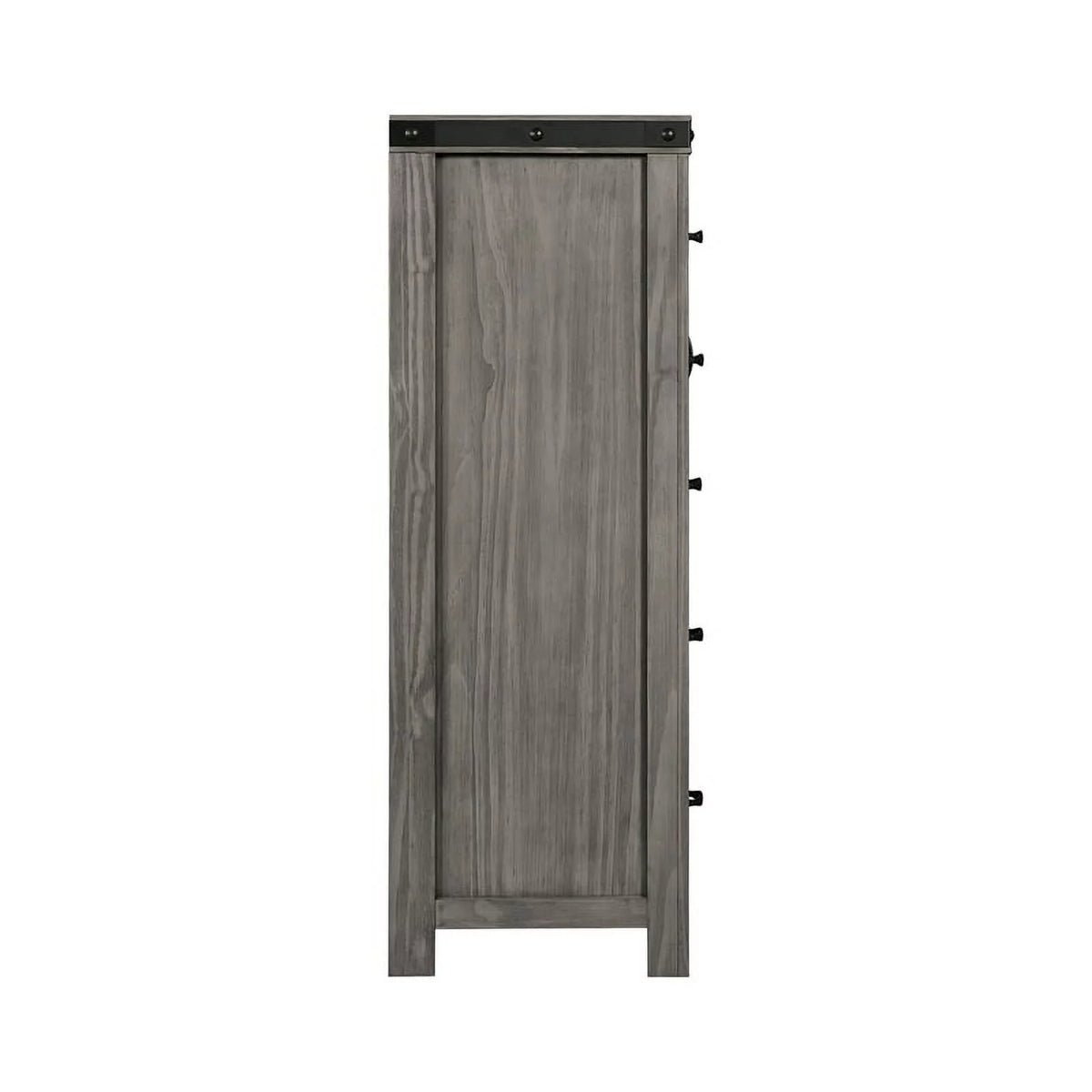 Gray Solid Wood 5-Drawer Chest P30269