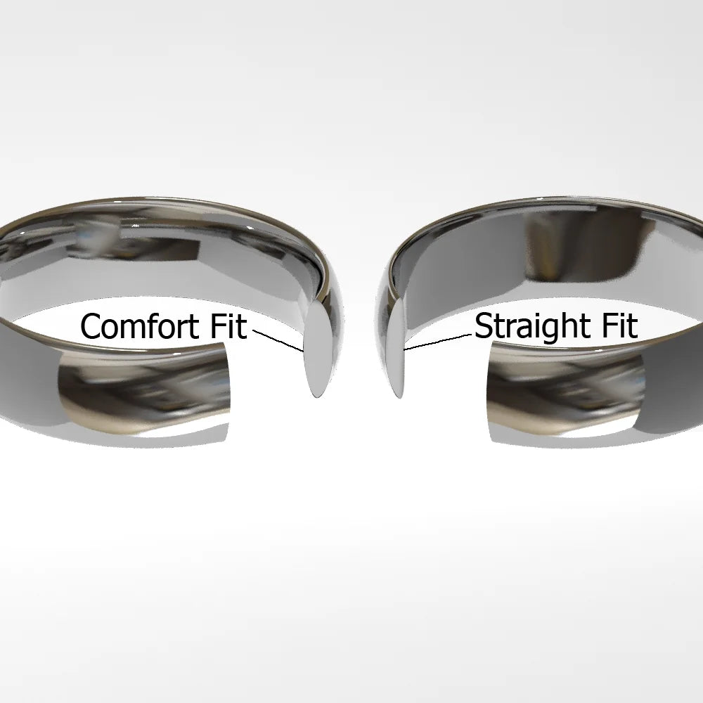 Titanium Tungsten Carbide Black Diamond Comfort Fit Mens Wedding Band Ring Sz 10.0 E155