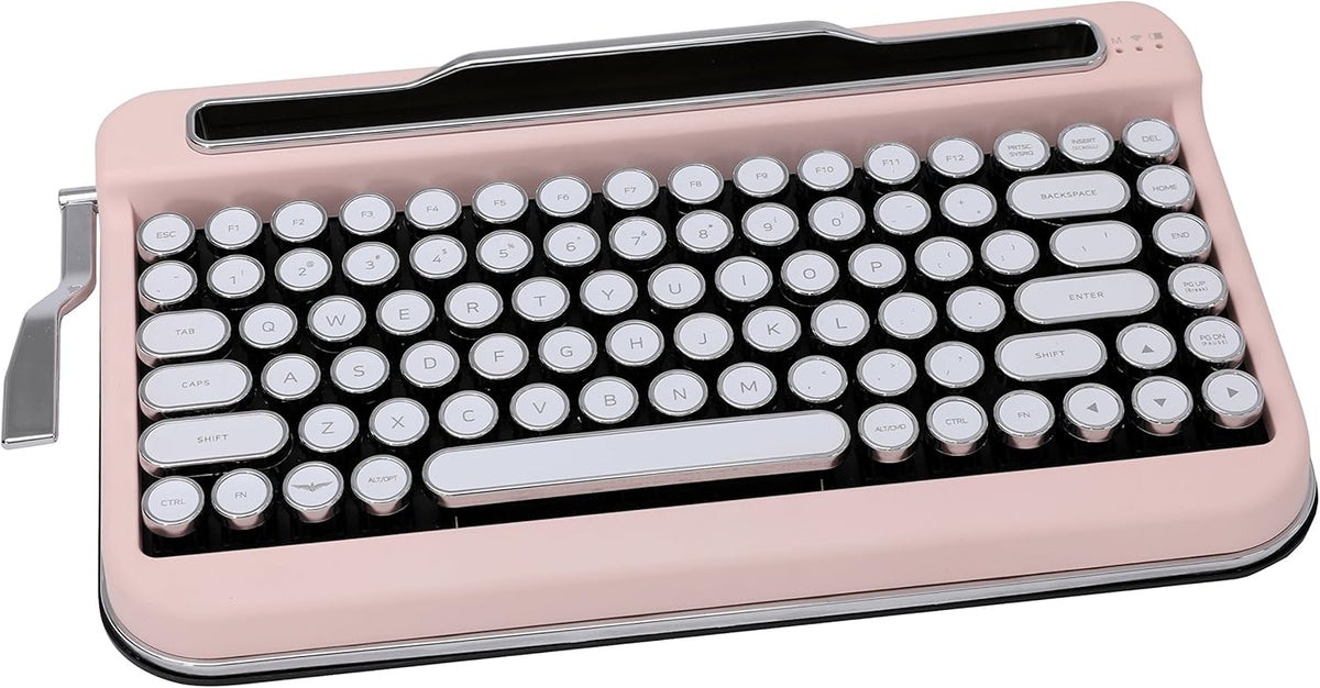 White Chrome Keycap Bluetooth Keyboard X800