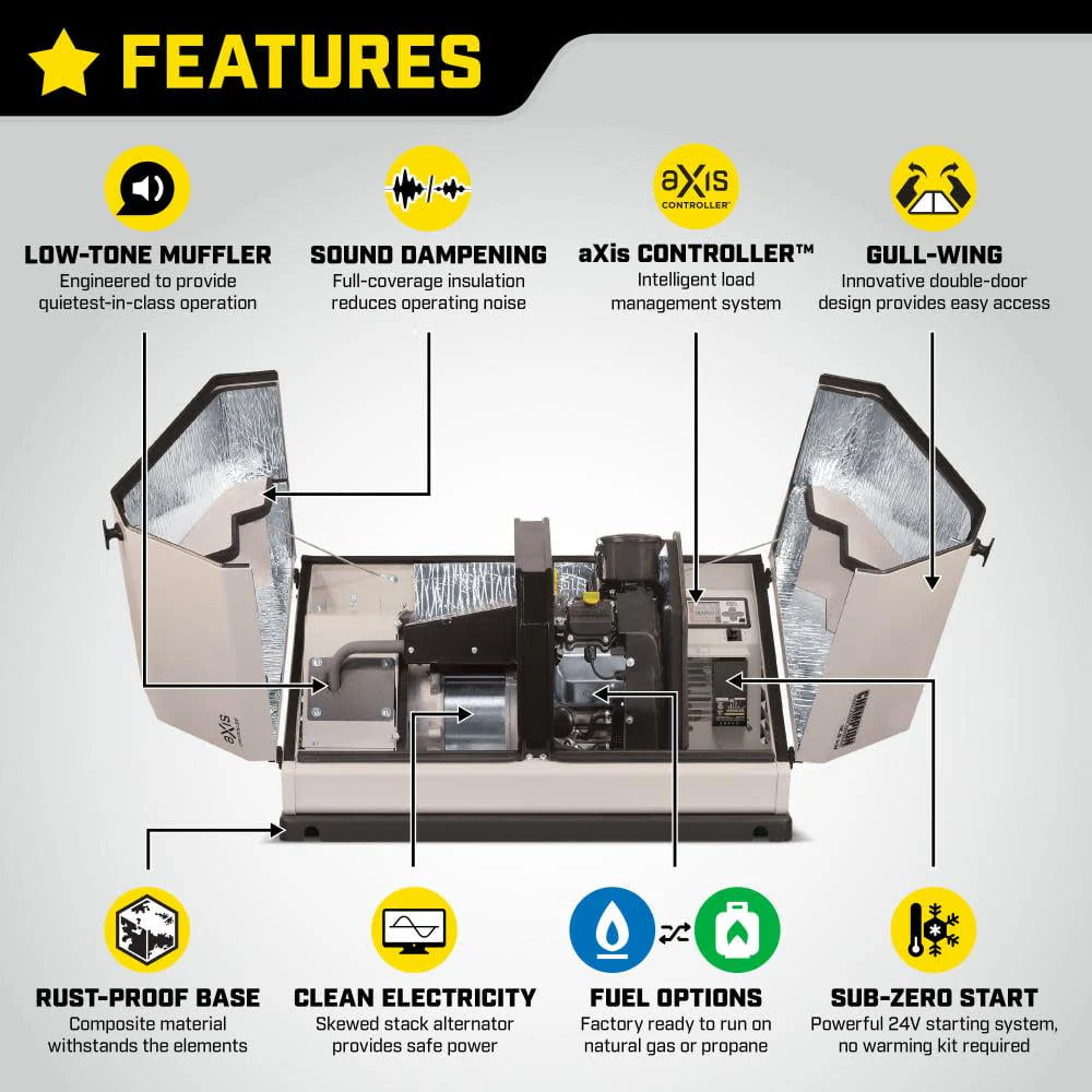 14Kw Home Standby Generator with 100 Amp Automatic Transfer Switch S91213