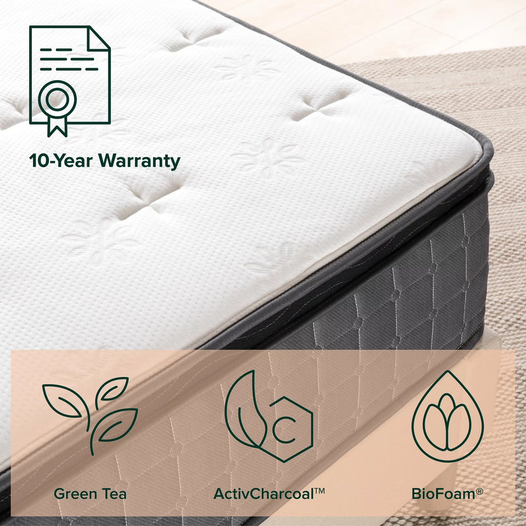 Queen Hybrid Mattress with Gel Memory Foam and Pocket Spring M8881