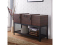 Vintage Walnut Storage Trunk Console Table G308152