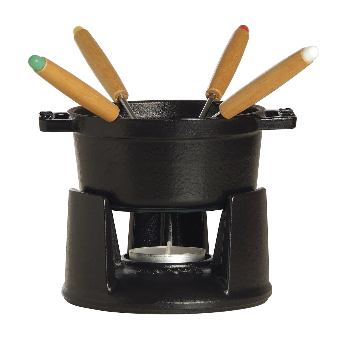 Cast Iron 0.25-qt Mini Chocolate Fondue Set N834