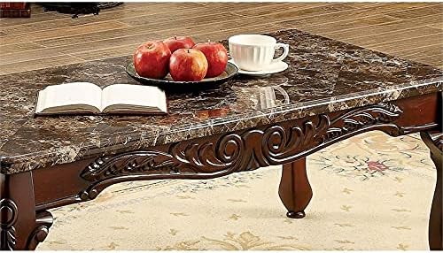 3-Piece Coffee Table Set in Dark Oak and Brown A745