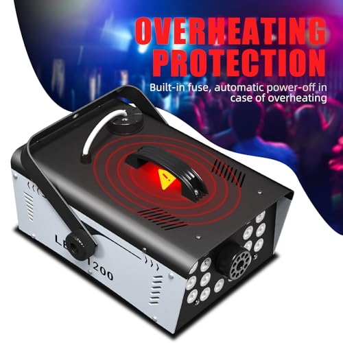 1200W Fog Machine with 18 LED Lights and Remote O48261