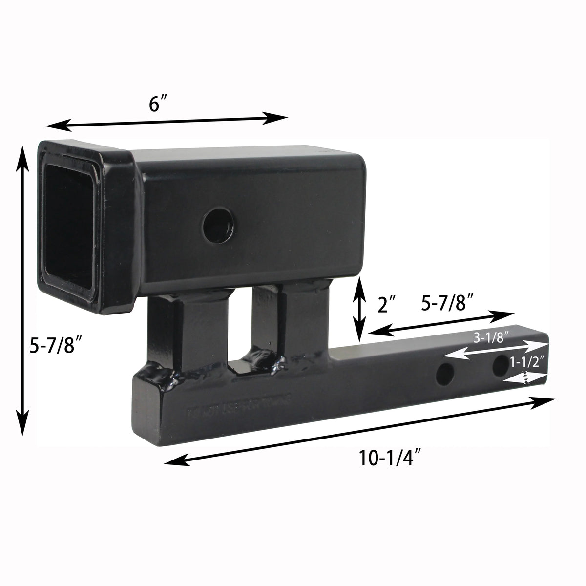 1-1/4" to 2" Hitch Adapter with 4" Rise and 3-3/8" Drop V450403