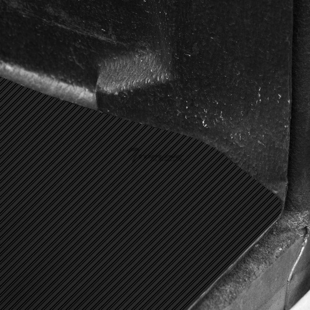 Black Rubber Horizontal Line Truck Bed Mat D382750