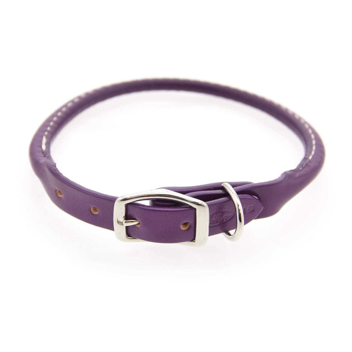 Leather Rolled Dog Collar R776