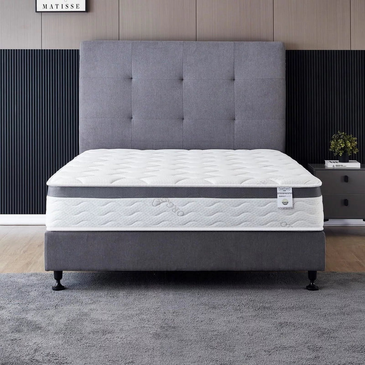 Queen Size 10 Inch Memory Foam Spring Hybrid Mattress J91920