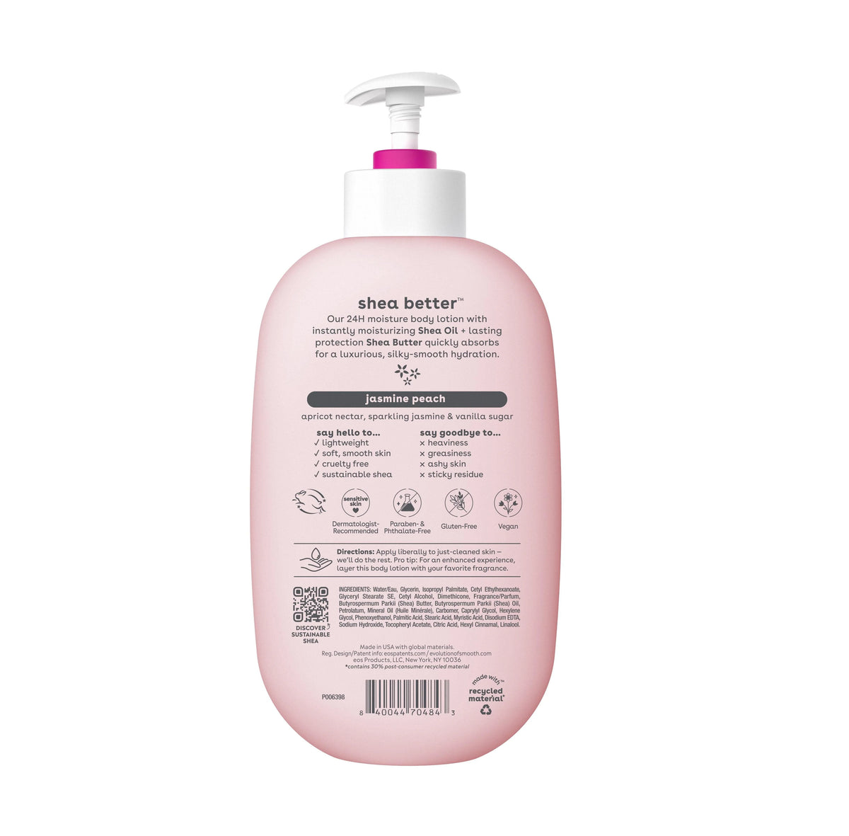 Shea Body Lotion Jasmine Peach 16 fl oz Q61143