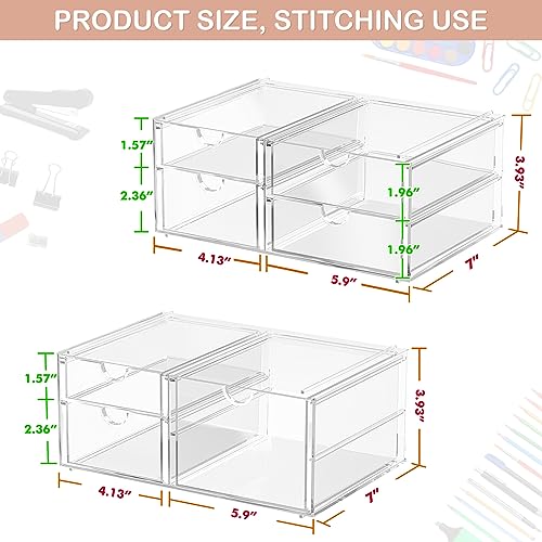 16 Drawer Clear Makeup Organizer P2009