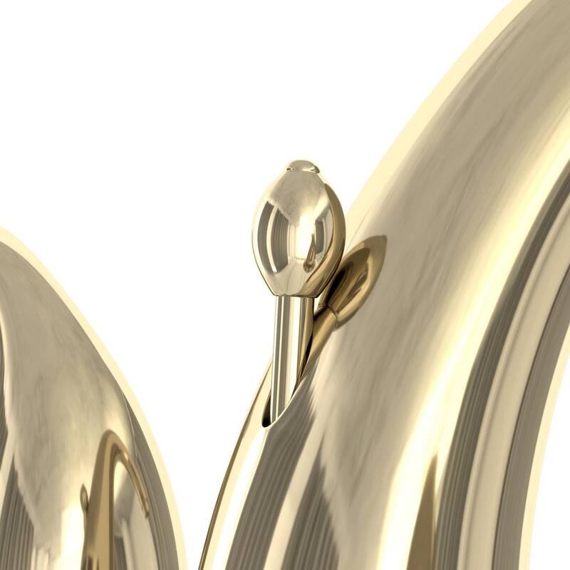 8 in. Widespread Double-Handle High-Arc Bathroom Faucet in Polished Brass T717556
