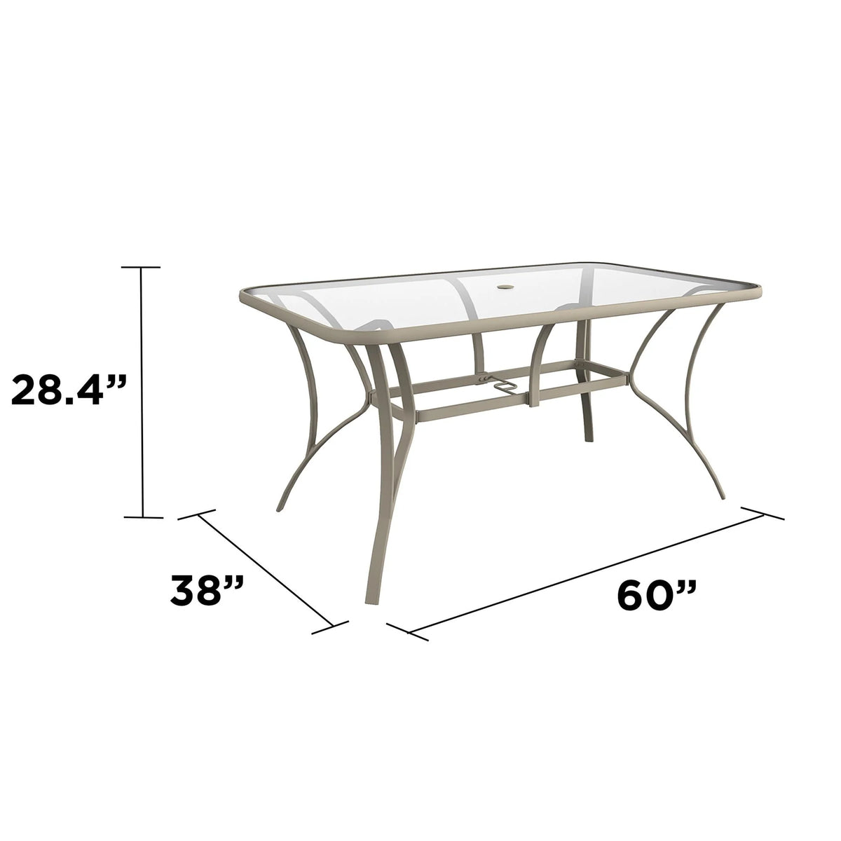 Dark Gray Steel Patio Dining Table D614