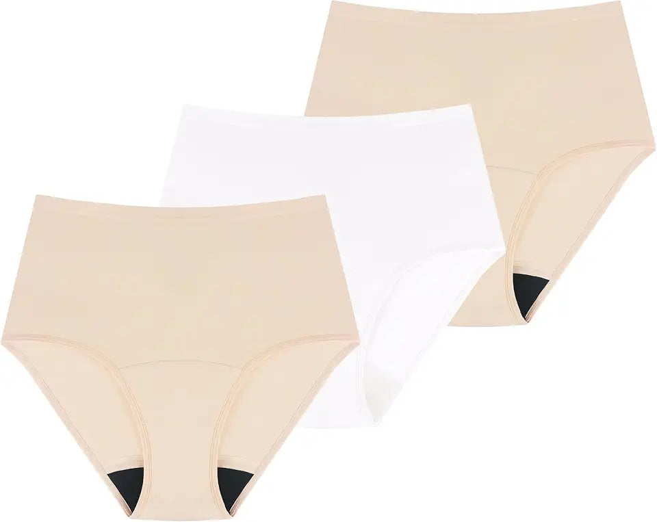 Washable Absorbency Urinary Incontinence Underwear for Women High Waist Leak Proof Panties 60ML, 3 Pack J2682