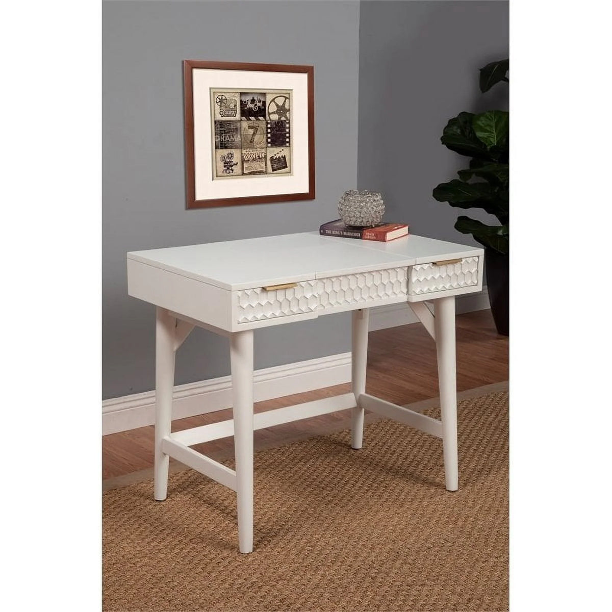 4 Piece Set with Nightstand King Headboard and Vanity B89508